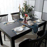 Grey Marble texture Golden line Table Flag And Table Mat Suit Sharp angle - LeobonZone