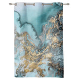 Marble texture Golden line window curtains - LeobonZone