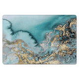 Marble texture Golden line Leather Doormat - LeobonZone