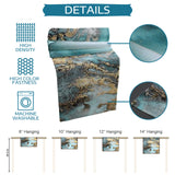 Marble texture Golden line Table Runner Place Mats - LeobonZone