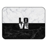 Black and white marble texture Sponge Rillet Rubber Rugs - LeobonZone