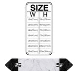Black and white marble texture Table Runner Place Mats Sharp Angle - LeobonZone