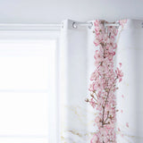 Pink Cherry marble texture window curtains - LeobonZone