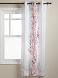 Pink Cherry marble texture window curtains - LeobonZone