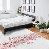 Pink Cherry marble texture Right Angle Felt Rugs - LeobonZone