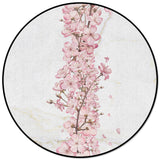 Pink Cherry marble texture Circular Felt Rugs - LeobonZone
