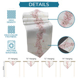 Pink Cherry marble texture Table Runner Place Mats Sharp Angle - LeobonZone
