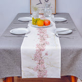 Pink Cherry marble texture Table Runner Place Mats - LeobonZone