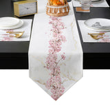 Pink Cherry marble texture Table Flag And Table Mat Suit Sharp angle - LeobonZone