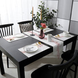 Pink Cherry marble texture Table Flag And Table Mat Suit Sharp angle - LeobonZone