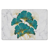 Ginkgo leaf marble texture Leather Doormat - LeobonZone