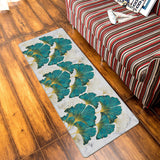 Ginkgo leaf marble texture Leather Doormat - LeobonZone