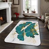 Ginkgo leaf marble texture Sponge Rillet Rubber Rugs - LeobonZone