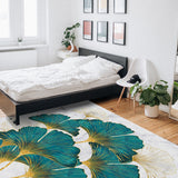 Ginkgo leaf marble texture Right Angle Felt Rugs - LeobonZone
