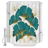 Ginkgo leaf marble texture Waterproof Durable Shower Curtain - LeobonZone