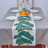 Ginkgo leaf marble texture Table Runner Place Mats - LeobonZone