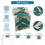 Ginkgo leaf marble texture Table Runner Place Mats - LeobonZone