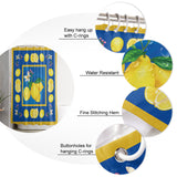 Lemon fruit summer blue DURABLE SHOWER CURTAIN - LeobonZone