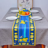 Lemon fruit summer blue Table Runner Place Mats - LeobonZone