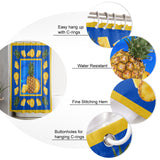 Pineapple fruit summer blue DURABLE SHOWER CURTAIN - LeobonZone