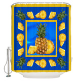 Pineapple fruit summer blue DURABLE SHOWER CURTAIN - LeobonZone