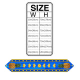 Pineapple fruit summer blue Sharp Angle Table Runner Place Mats - LeobonZone