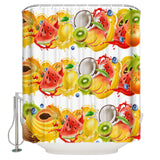 Tropical fruits in summer DURABLE SHOWER CURTAIN - LeobonZone