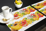 Tropical fruits in summer Personalized Table Placemats - LeobonZone