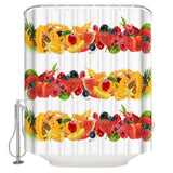 Yellow Tropical fruits in summer DURABLE SHOWER CURTAIN - LeobonZone