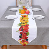 Yellow Tropical fruits in summer Sharp Angle Table Runner Place Mats - LeobonZone