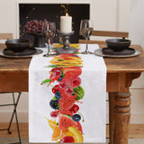 Yellow Tropical fruits in summer Table Runner Place Mats - LeobonZone