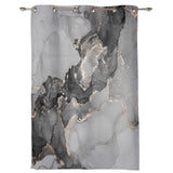 Black Watercolor Gradient Marble Texture window curtains - LeobonZone