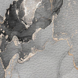 Black Watercolor Gradient Marble Texture Leather Doormat - LeobonZone