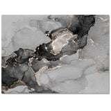 Black Watercolor Gradient Marble Texture Right Angle Felt Rugs - LeobonZone