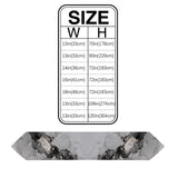Black Watercolor Gradient Marble Texture Table Runner Place Mats Sharp Angle - LeobonZone