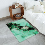 Green Marble Texture in Phnom Penh Leather Doormat - LeobonZone