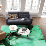 Green Marble Texture in Phnom Penh Right Angle Felt Rugs - LeobonZone