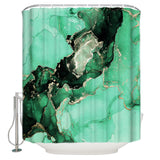 Green Marble Texture in Phnom Penh Waterproof Durable Shower Curtain - LeobonZone