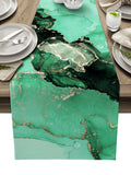 Green Marble Texture in Phnom Penh Table Runner Place Mats