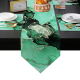 Green Marble Texture in Phnom Penh Table Flag And Table Mat Suit Sharp angle - LeobonZone