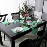 Green Marble Texture in Phnom Penh Table Flag And Table Mat Suit Sharp angle - LeobonZone