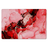 Red Marble Texture in Phnom Penh Leather Doormat - LeobonZone