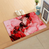 Red Marble Texture in Phnom Penh Leather Doormat - LeobonZone