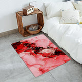 Red Marble Texture in Phnom Penh Leather Doormat - LeobonZone