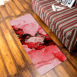 Red Marble Texture in Phnom Penh Leather Doormat - LeobonZone