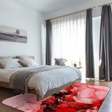 Red Marble Texture in Phnom Penh Sponge Rillet Rubber Rugs - LeobonZone