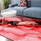Red Marble Texture in Phnom Penh Sponge Rillet Rubber Rugs - LeobonZone