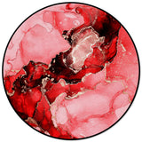Red Marble Texture in Phnom Penh Circular Felt Rugs - LeobonZone