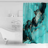 Deep Green Marble Texture in Phnom Penh Waterproof Durable Shower Curtain