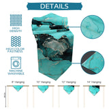 Deep Green Marble Texture in Phnom Penh Table Runner Place Mats Sharp Angle - LeobonZone